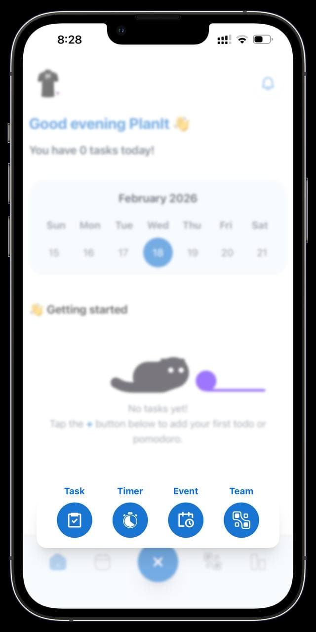 PLAN IT app screenshot